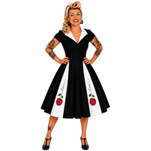 Load image into Gallery viewer, Scarlett Rose Red and Black Dress