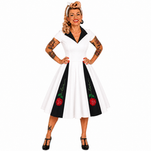Load image into Gallery viewer, Scarlett Rose Red and Black Dress