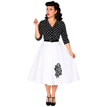 Load image into Gallery viewer, White Lace Rose Skirt