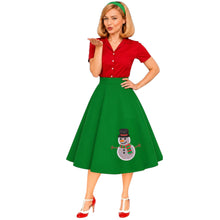 Load image into Gallery viewer, Christmas Snowman Skirt, available in 3 colours