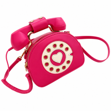 Load image into Gallery viewer, Retro Telephone Handbag that actually works as a phone! available in 8 colours (Pre Order)