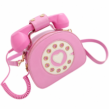 Load image into Gallery viewer, Retro Telephone Handbag that actually works as a phone! available in 8 colours (Pre Order)