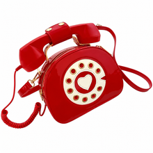 Load image into Gallery viewer, Retro Telephone Handbag that actually works as a phone! available in 8 colours (Pre Order)
