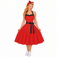 Load image into Gallery viewer, Retro Halterneck Dress, choose from 4 prints