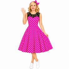 Load image into Gallery viewer, Lace and Polka Dot Vintage Dress, choose from 5 Colours