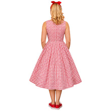 Load image into Gallery viewer, Barbie Inspired Pink and White Gingham Dress