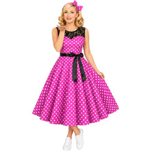 Load image into Gallery viewer, Lace and Polka Dot Vintage Dress, choose from 5 Colours