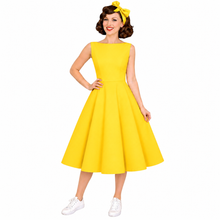 Load image into Gallery viewer, Vintage Boat Neck Retro Dress Available in 8 Colours