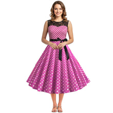Load image into Gallery viewer, Lace and Polka Dot Vintage Dress, choose from 5 Colours