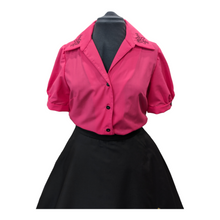 Load image into Gallery viewer, Hot Pink Classic Retro Blouse