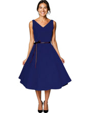 Load image into Gallery viewer, V Neck Retro Vintage Dress available in 9 colours