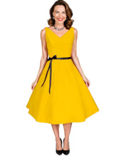 Load image into Gallery viewer, V Neck Retro Vintage Dress available in 9 colours