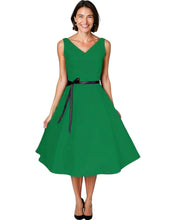 Load image into Gallery viewer, V Neck Retro Vintage Dress available in 9 colours
