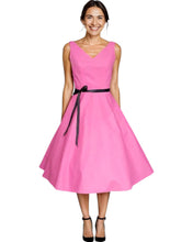 Load image into Gallery viewer, V Neck Retro Vintage Dress available in 9 colours