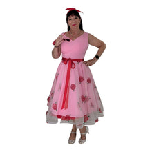 Load image into Gallery viewer, Rose Tulle Embroidered Overlay Skirt