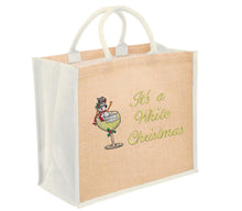 Load image into Gallery viewer, It's a White Christmas Tote Bag, available in 4 colours