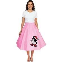 Load image into Gallery viewer, Christmas Roller Skating Penguin Skirt