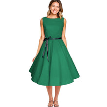 Load image into Gallery viewer, Vintage Boat Neck Retro Dress Available in 8 Colours