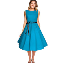 Load image into Gallery viewer, Vintage Boat Neck Retro Dress Available in 8 Colours