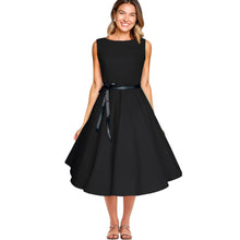 Load image into Gallery viewer, Vintage Boat Neck Retro Dress Available in 8 Colours