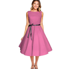 Load image into Gallery viewer, Vintage Boat Neck Retro Dress Available in 8 Colours