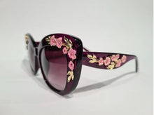 Load image into Gallery viewer, Purple Tinted Cherry Blossom Sunglasses
