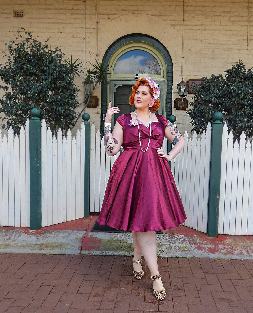 Kirra - vintage inspired Satin Cocktail Dress