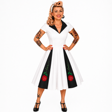 Load image into Gallery viewer, Scarlett Rose Red and Black Dress
