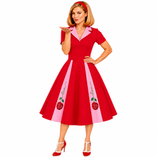 Load image into Gallery viewer, Scarlett Rose Red and Black Dress

