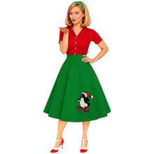 Load image into Gallery viewer, Christmas Roller Skating Penguin Skirt
