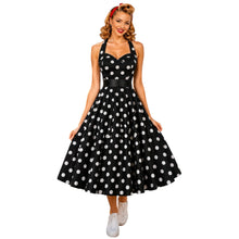 Load image into Gallery viewer, Polka Dot Retro Halterneck Dress, choose from 2 prints
