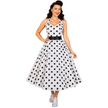 Load image into Gallery viewer, Polka Dot Retro Halterneck Dress, choose from 2 prints
