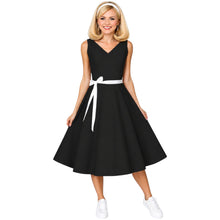 Load image into Gallery viewer, V Neck Retro Vintage Dress available in 9 colours
