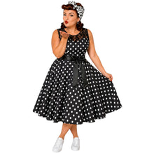 Load image into Gallery viewer, Lace and Polka Dot Vintage Dress, choose from 5 Colours
