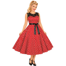 Load image into Gallery viewer, Lace and Polka Dot Vintage Dress, choose from 5 Colours

