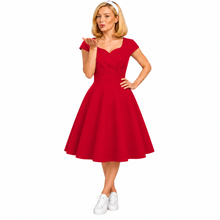 Load image into Gallery viewer, Sweetheart Neckline Vintage Inspired 50s 60s Dress
