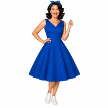Load image into Gallery viewer, V Neck Retro Vintage Dress available in 9 colours
