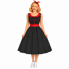 Load image into Gallery viewer, Vintage Peter Pan Collar and Button Dress choose from 4 prints
