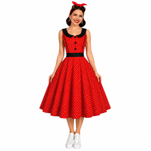 Load image into Gallery viewer, Vintage Peter Pan Collar and Button Dress choose from 4 prints
