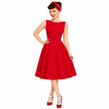 Load image into Gallery viewer, Vintage Boat Neck Retro Dress Available in 8 Colours
