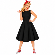 Load image into Gallery viewer, Vintage Boat Neck Retro Dress Available in 8 Colours
