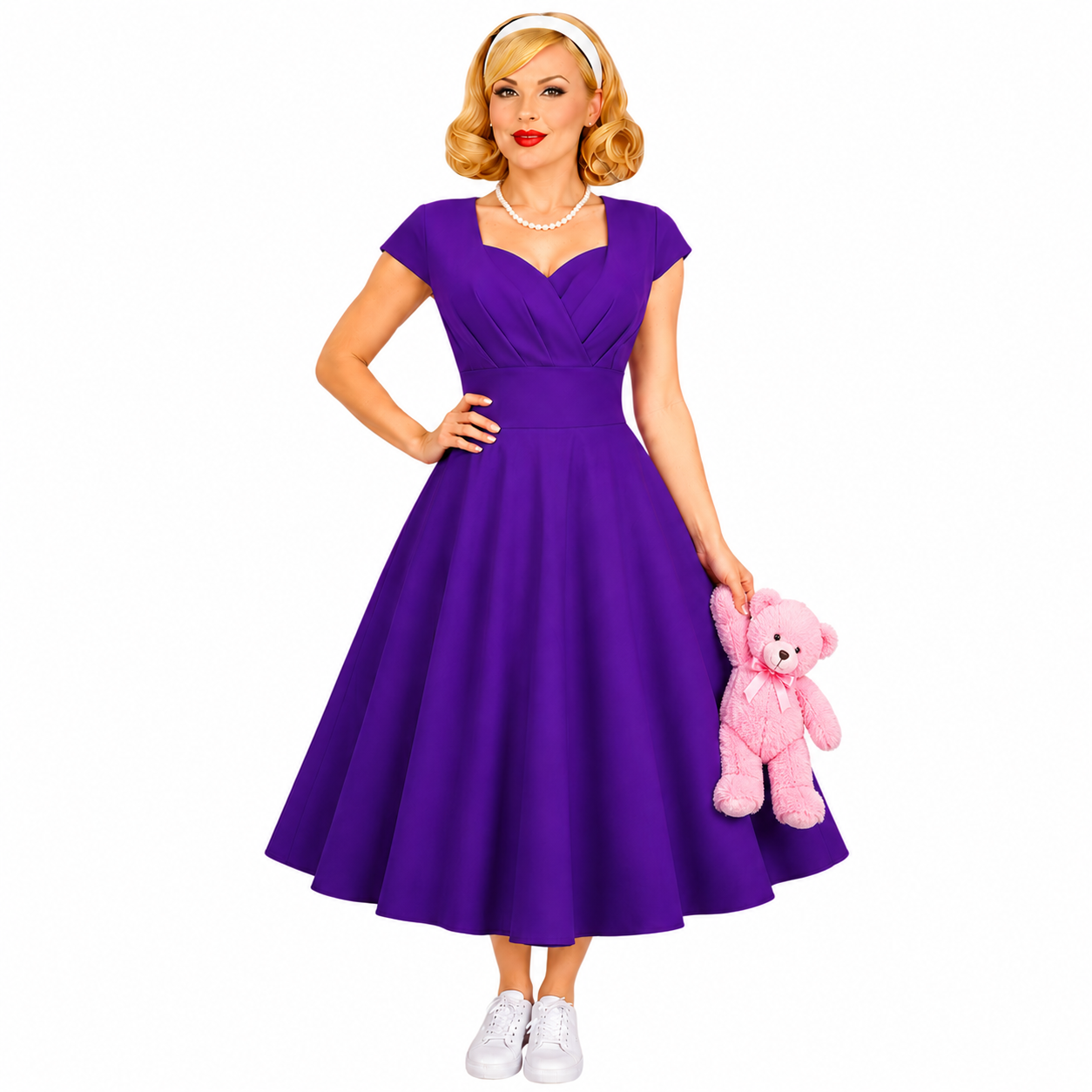 Sweetheart Neckline Vintage Inspired 50s 60s Dress – JK Retro Dresses