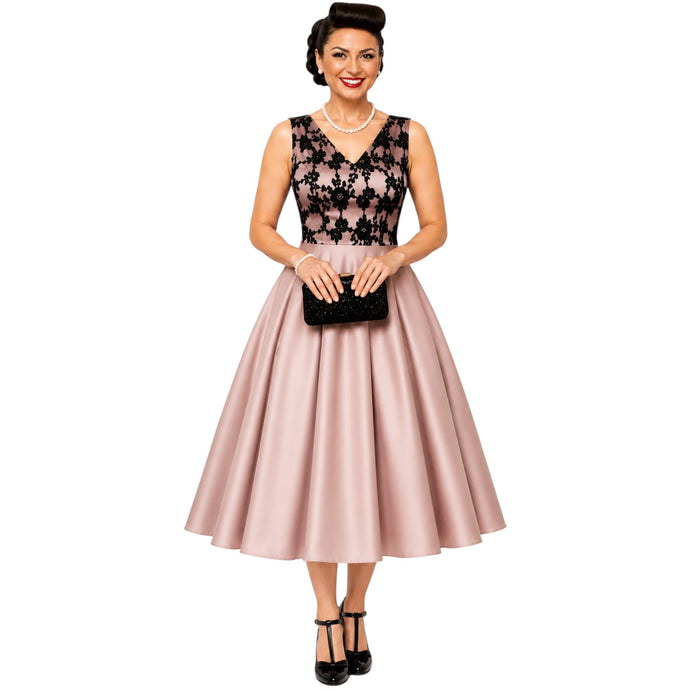 cute pink dress Lace Up Back Pink A-line Long Formal Dress EWQ001  SELINADRESS