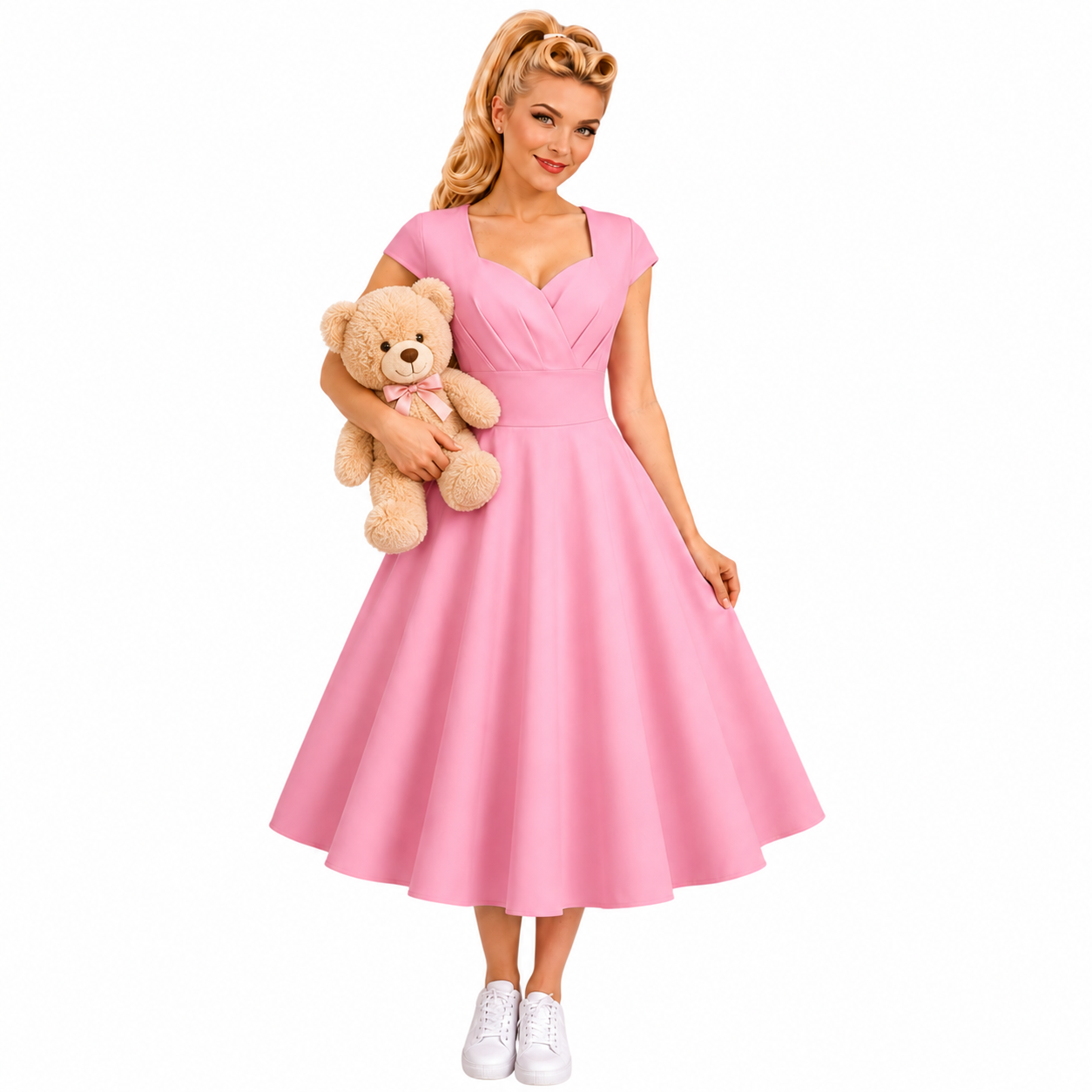 strapless open back dress Sweetheart Neckline Vintage Inspired 50s 60s Dress – JK Retro Dresses