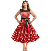 Load image into Gallery viewer, Lace and Polka Dot Vintage Dress, choose from 5 Colours
