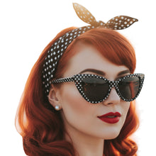 Load image into Gallery viewer, Black Polka Dot Sunglasses
