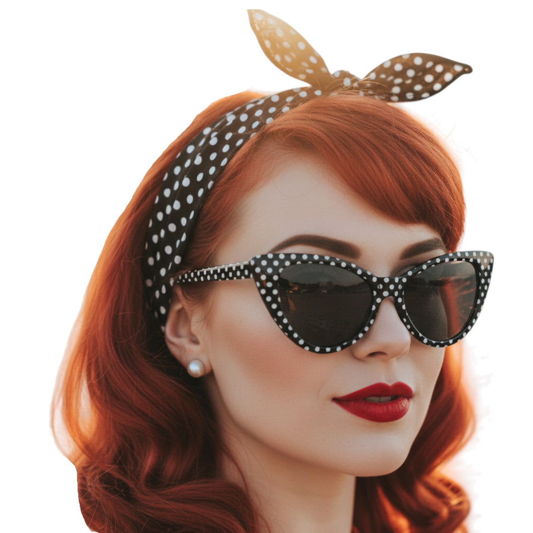 Black Polka Dot Sunglasses