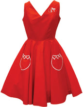 Load image into Gallery viewer, Love Heart Dress with V Neckline and Heart Pockets
