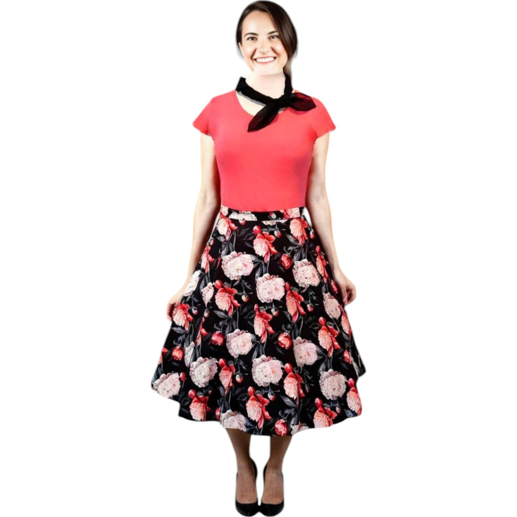 Retro Floral Skirt