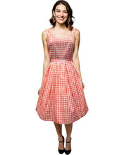 Load image into Gallery viewer, Barbie Inspired Pink and White Gingham Dress
